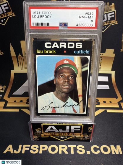 1971 Topps Lou Brock #625 PSA 8