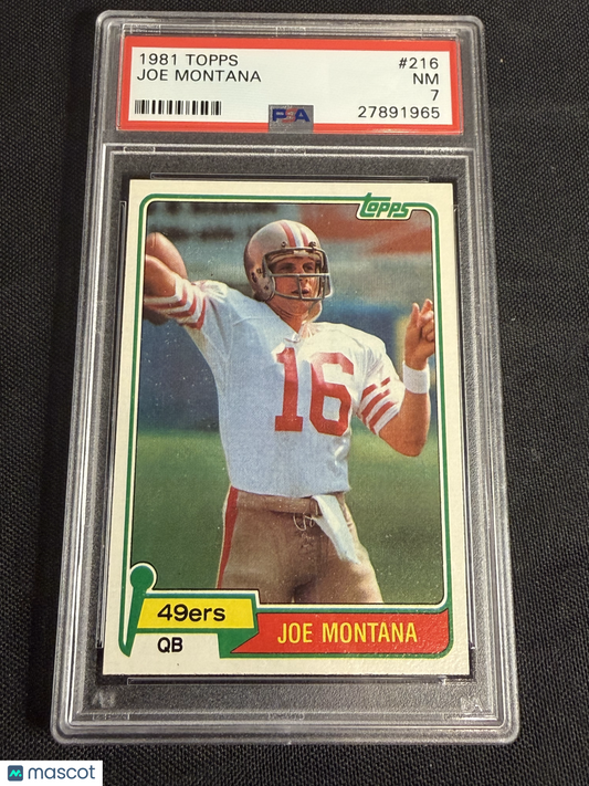 1981 Topps Joe Montana #216 PSA 7 CENTERED