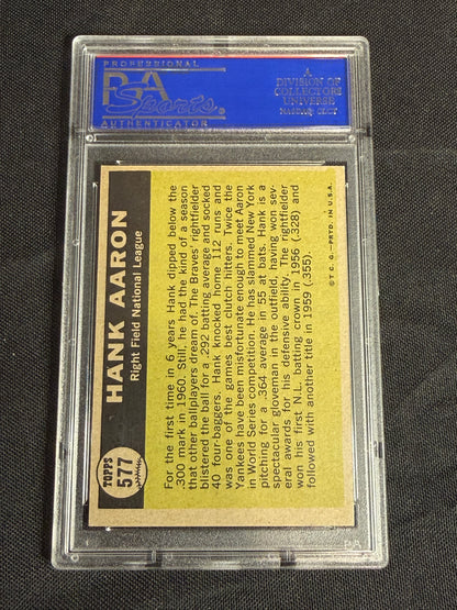 1961 Topps Hank Aaron #577 All Star PSA 7