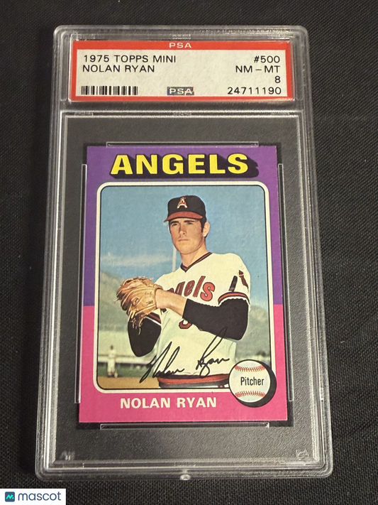 1975 Topps Mini Nolan Ryan #500 PSA 8