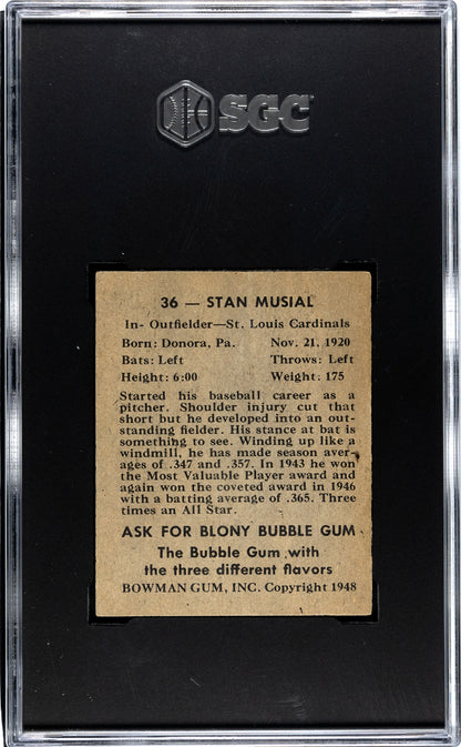 1948 Bowman Stan Musial #36 SGC 6