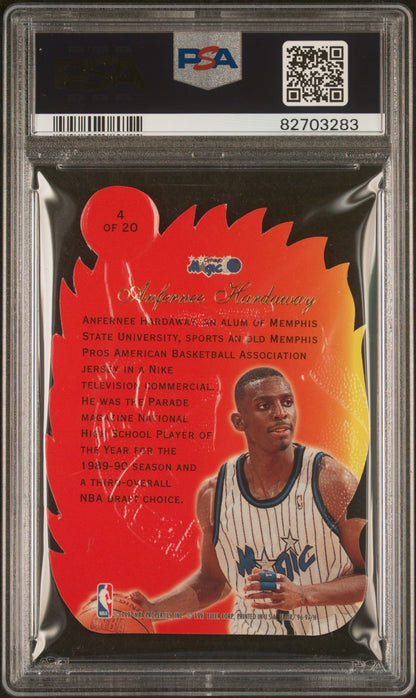 1996 Flair Showcase Hot Shots Anfernee Hardaway #4 PSA 9