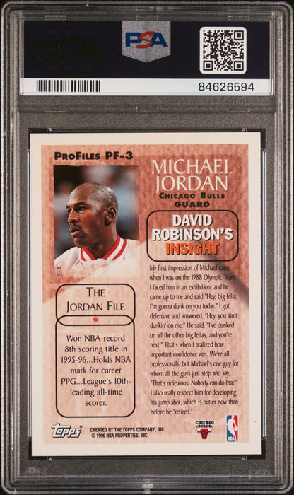 1996 Topps Pro Files Michael Jordan #PF-3 PSA 9