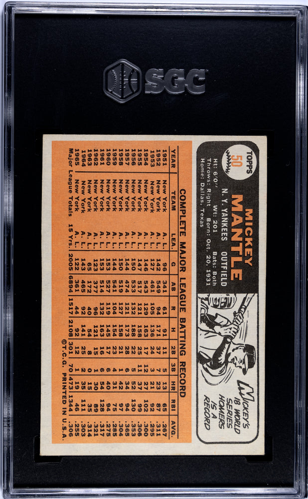1966 Topps Mickey Mantle #50 SGC 4.5