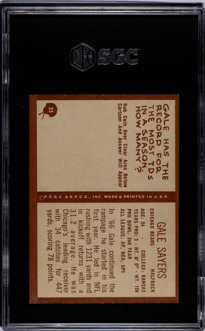 1967 Philadelphia Gale Sayers #35 SGC 7