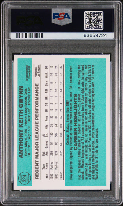 1984 Donruss Tony Gwynn #324 PSA 10