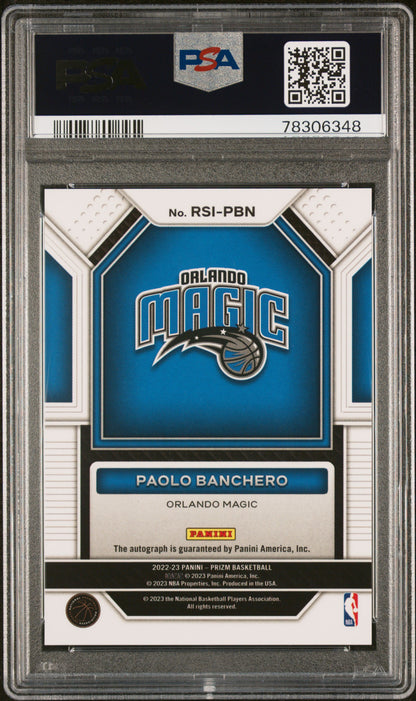 2022 Panini Prizm Rookie Signatures Paolo Banchero #RSIPBN PSA 10