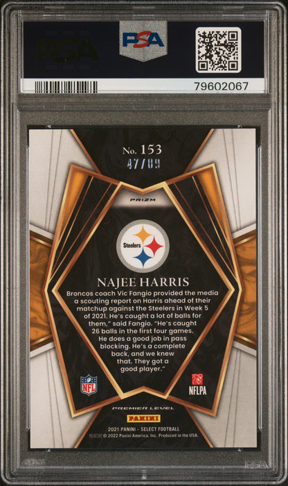 2021 Panini Select Najee Harris #153 Dragon Scale PSA 10