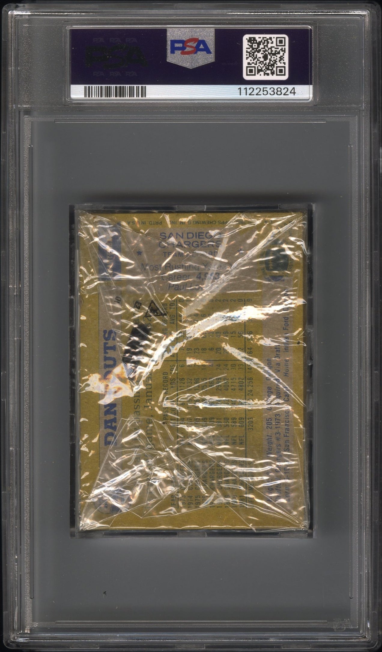 1982 Topps Football Cello Pack Cello Pack Dan Fouts Back PSA 9