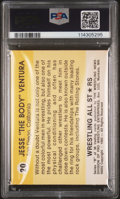 1982 Wrestling All-Stars-Series B Jesse Ventura #20 Rookie PSA 7