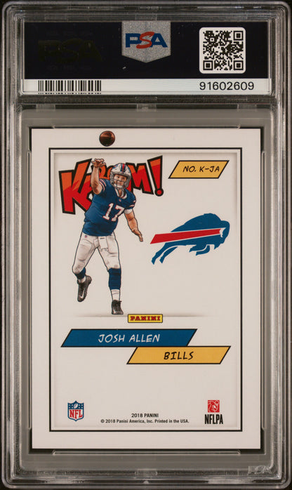 2018 Panini Kaboom! Josh Allen ROOKIE #JA PSA 9 10 AUTO POP 3