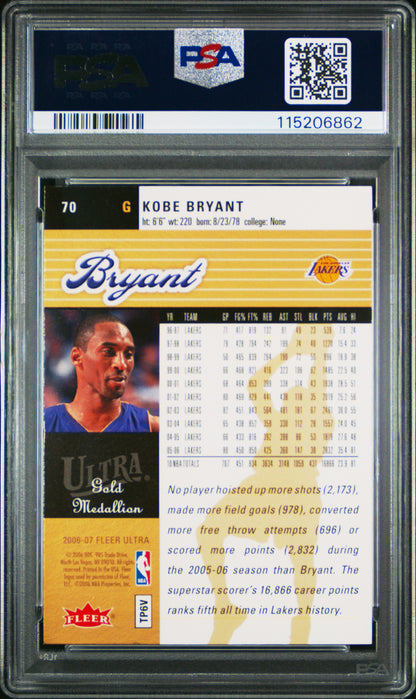 2006 Ultra Kobe Bryant #70 Gold Medallion PSA 8