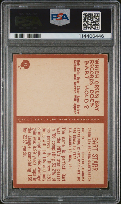 1967 Philadelphia Bart Starr #82 PSA 5
