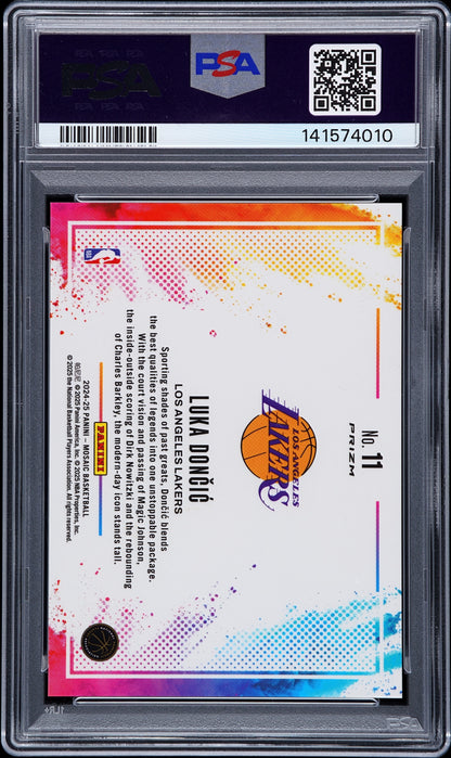2024 Panini Mosaic Color Blast Luka Doncic #11 PSA 10