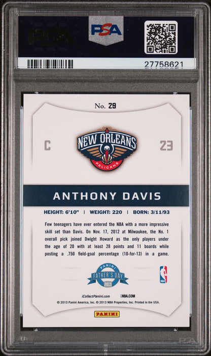 2013 Panini Father's Day Anthony Davis #29 Lava Flow PSA 10
