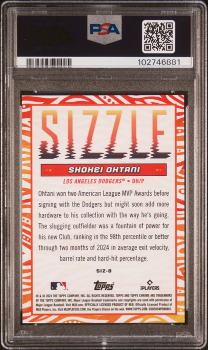 2024 Topps Chrome Update Sizzle Shohei Ohtani #SIZ8 PSA 10