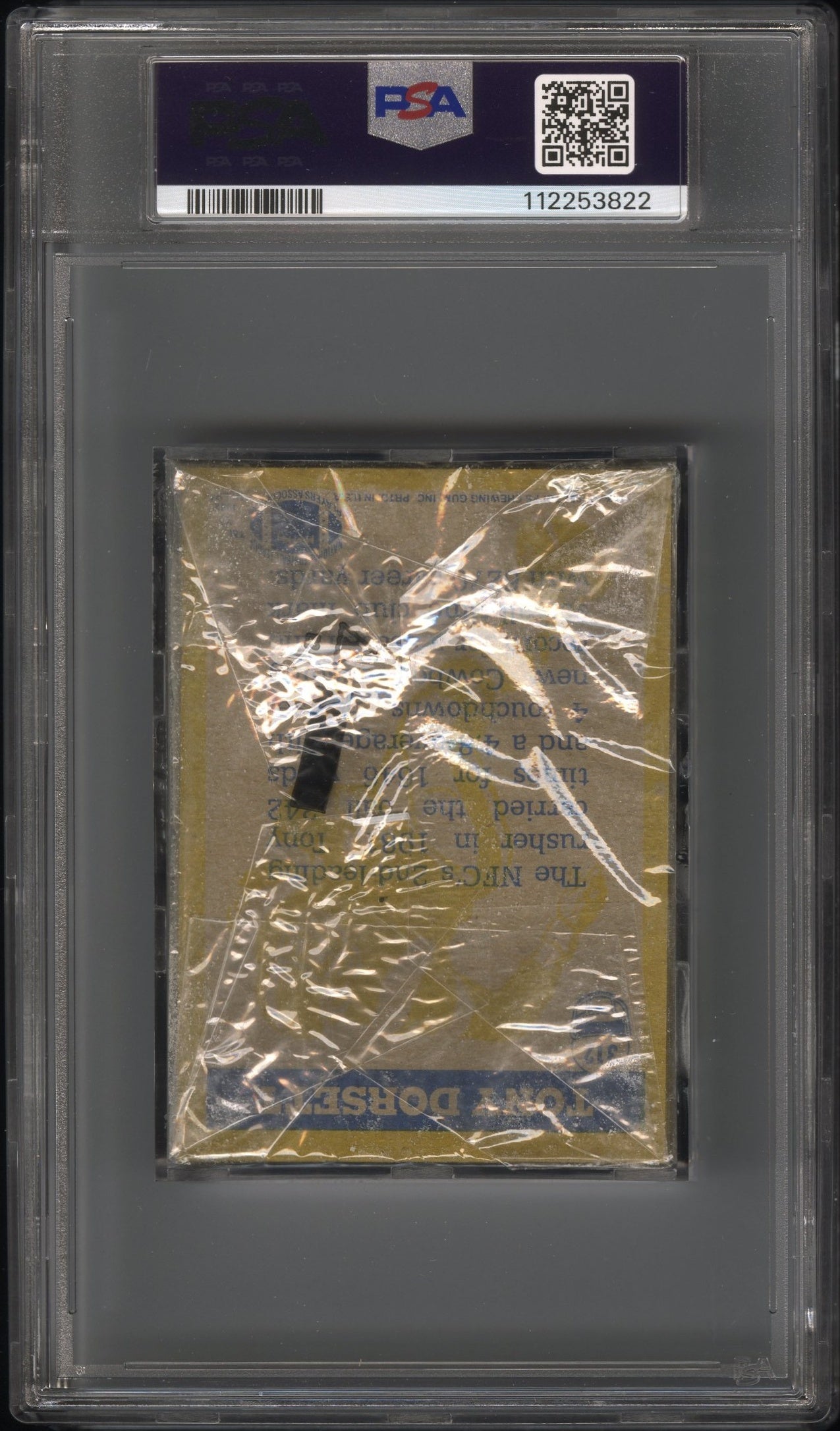 1982 Topps Football Cello Pack Cello Pack Mortin Dorsett Back PSA 9