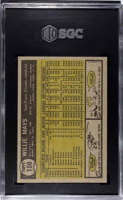 1961 Topps Willie Mays #150 SGC 4.5