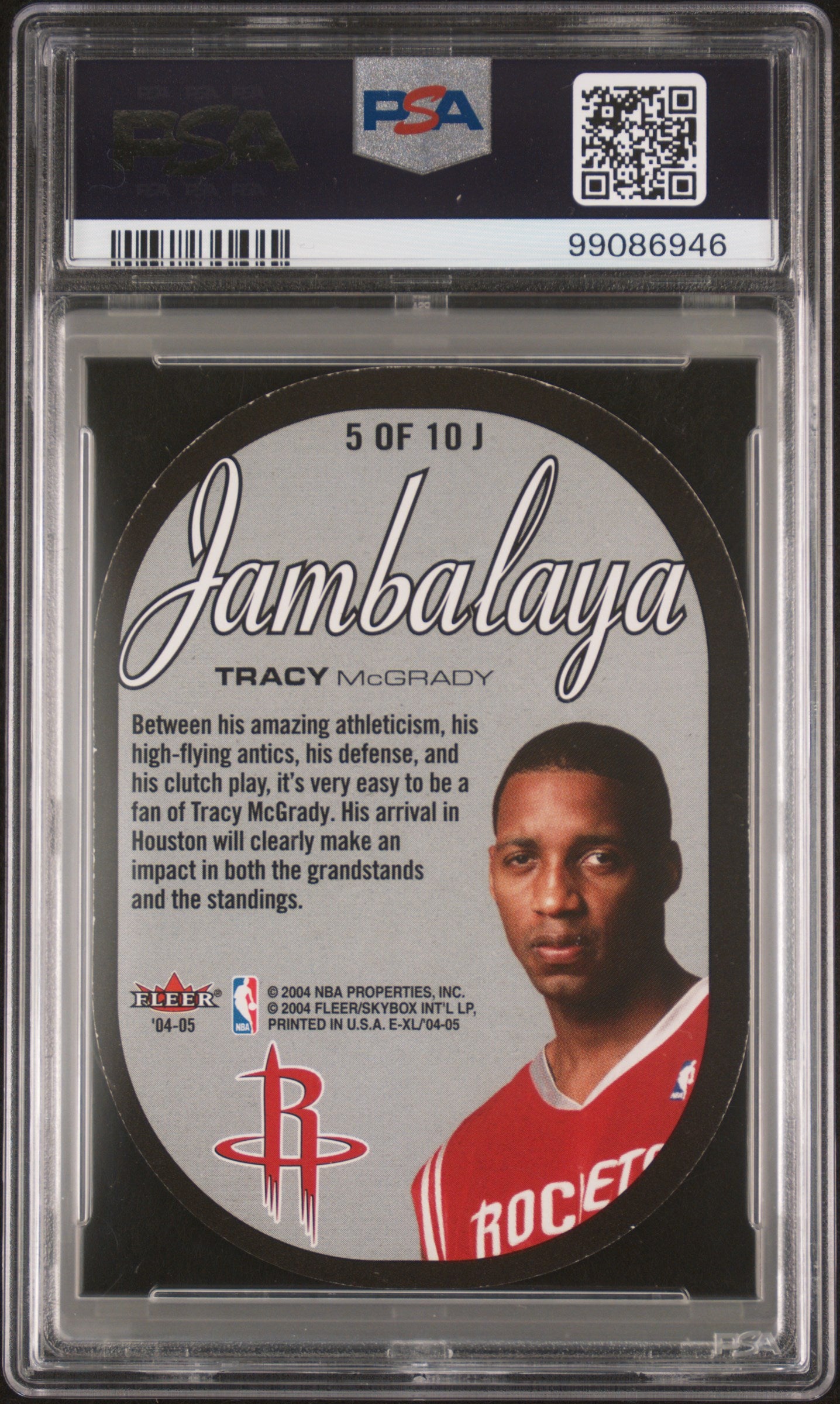 2004 Skybox E-XL Jambalaya Tracy Mcgrady #5 PSA 7 AUTOGRAPH