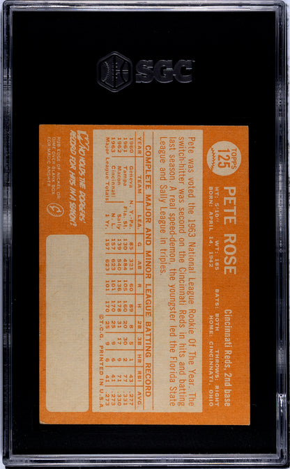 1964 Topps Pete Rose #125 SGC 5