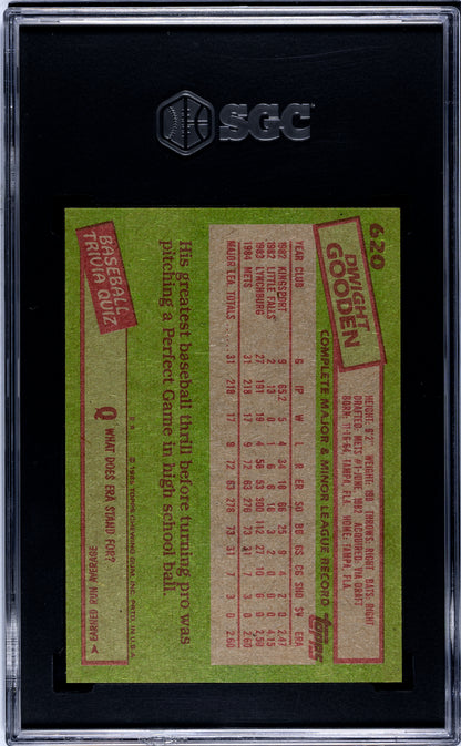 1985 Topps Dwight Gooden #620 SGC 9.5