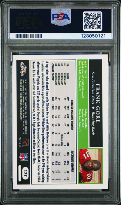 2005 Topps Chrome Frank Gore #177 PSA 10
