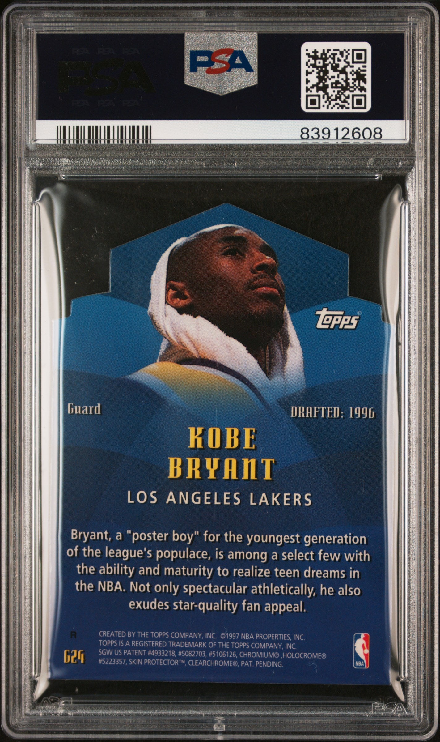 1997 Topps Generations Kobe Bryant #G24 Refractor PSA 8.5
