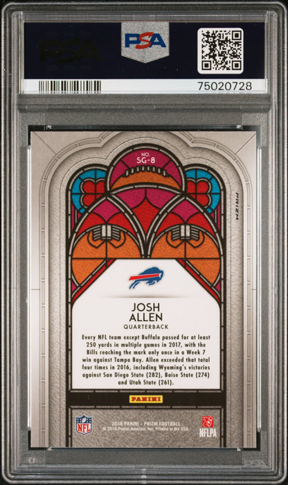 2018 Panini Prizm Stained Glass Josh Allen #SG8 Stained Glass PSA 10