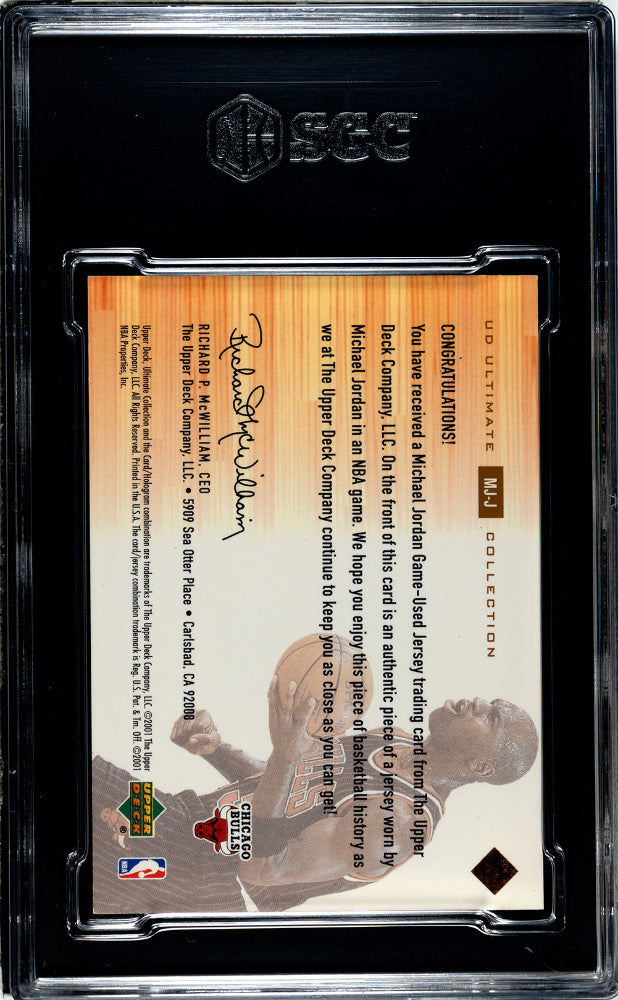 2000 Upper Deck Ultimate Collection Michael Jordan Game Jersey Bronze SGC 9.5