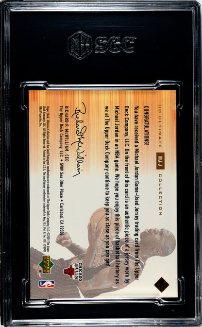 2000 Upper Deck Ultimate Collection Michael Jordan Game Jersey Bronze SGC 9.5