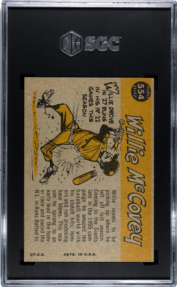 1960 Topps Willie Mccovey #554 All Star SGC 5