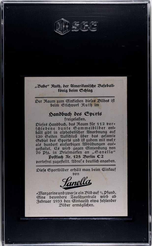 1932 Sanella Babe Ruth Type SGC 3