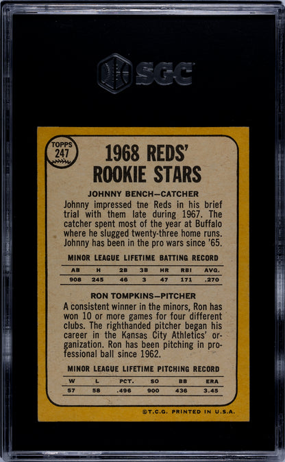 1968 Topps Johnny Bench #247 SGC 6