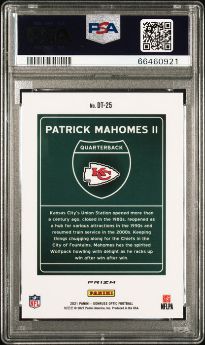 2021 Panini Donruss Optic Downtown Patrick Mahomes II #DT25 Downtown PSA 66460921