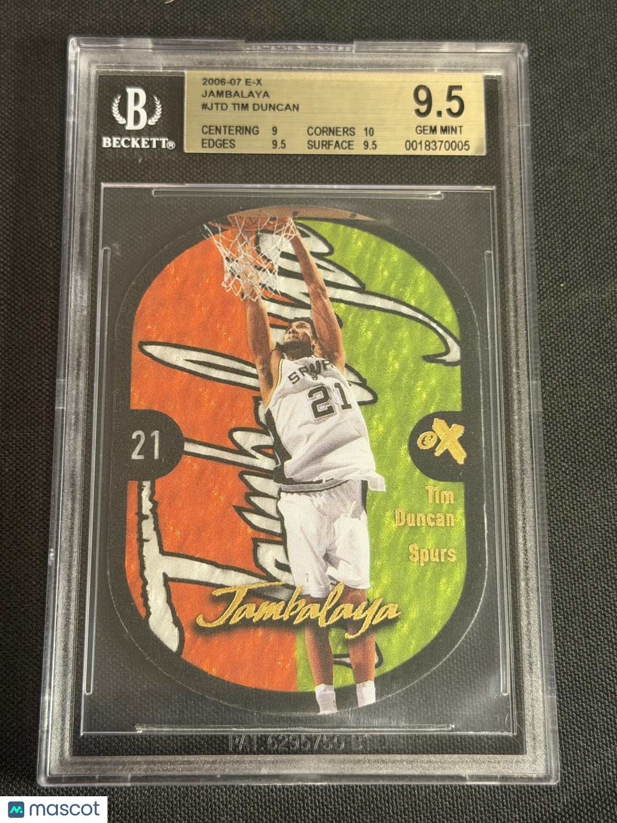 2006 E-X Jambalaya Tim Duncan #JTD BGS 9.5