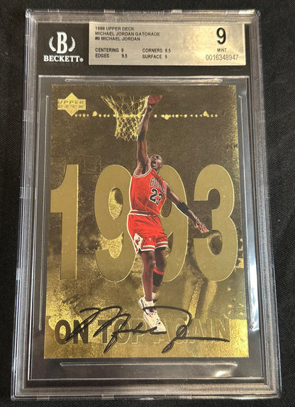 1998 Upper Deck Michael Jordan Gatorade Michael Jordan #9 BGS 9