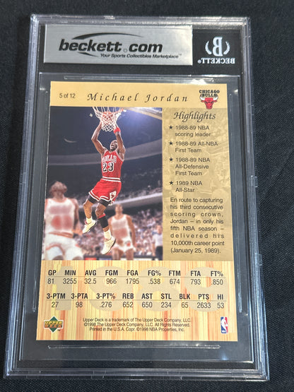 1998 Upper Deck Michael Jordan Gatorade Michael Jordan #5 BGS 9