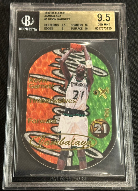 1997-98 E-X2001 Jambalaya Kevin Garnett #5 BGS 9.5