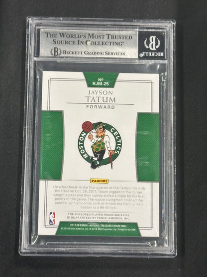 2017  National Treasures Rookie Jumbo Materials Bronze Jayson Tatum #25 BGS 9