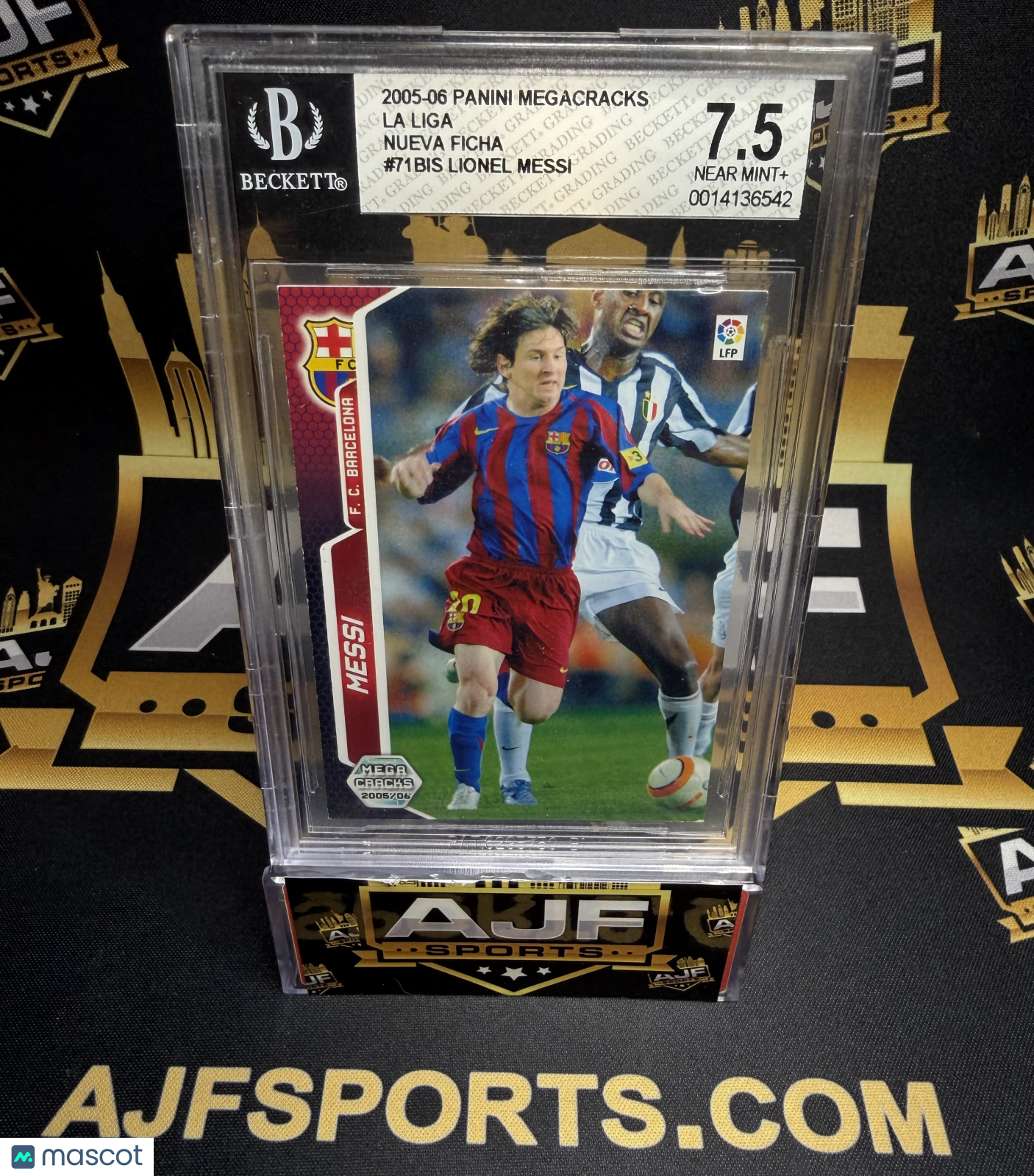 2005 Panini Megacracks La Liga Nueva Ficha Lionel Messi #71BIS BGS 7.5