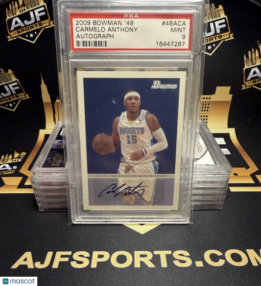 2009 Bowman '48 Autograph Carmelo Anthony #48ACA PSA 9