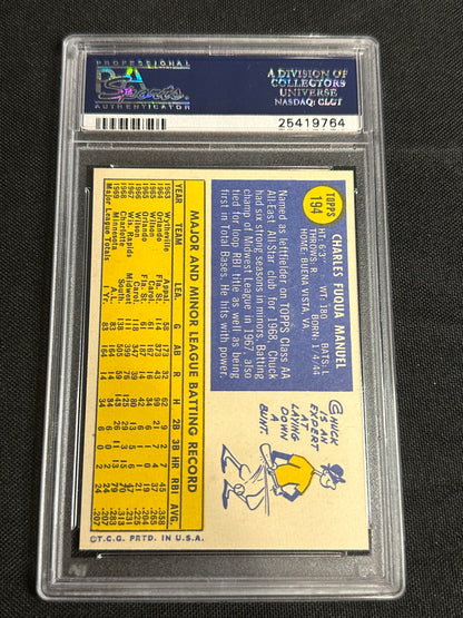 1970 Topps Chuck Manuel #194 PSA 8.5