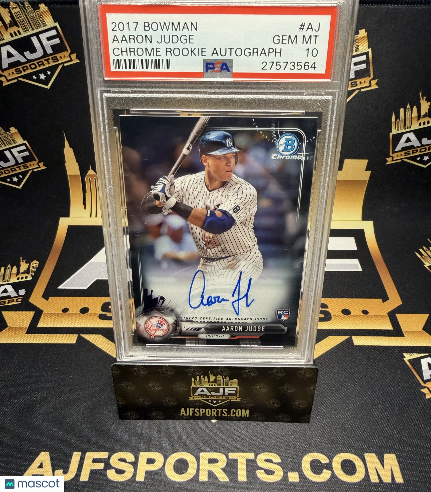 2017 Bowman Rookie Autographs Aaron Judge #CRAAJ Chrome PSA 10