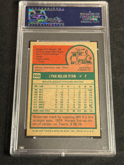 1975 Topps Mini Nolan Ryan #500 PSA 8