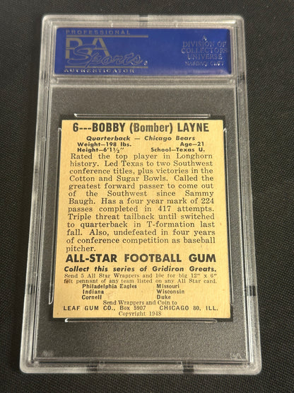 1948 Leaf Bobby Layne #6 PSA 6