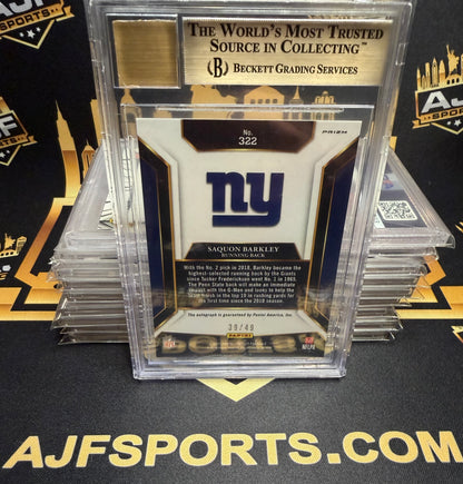 2017 Select Saquon Barkley #322B BGS 9.5