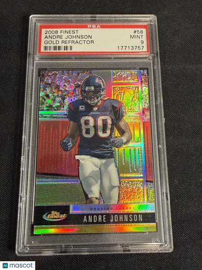 2008 Finest Andre Johnson #58 Gold Refractor PSA 9