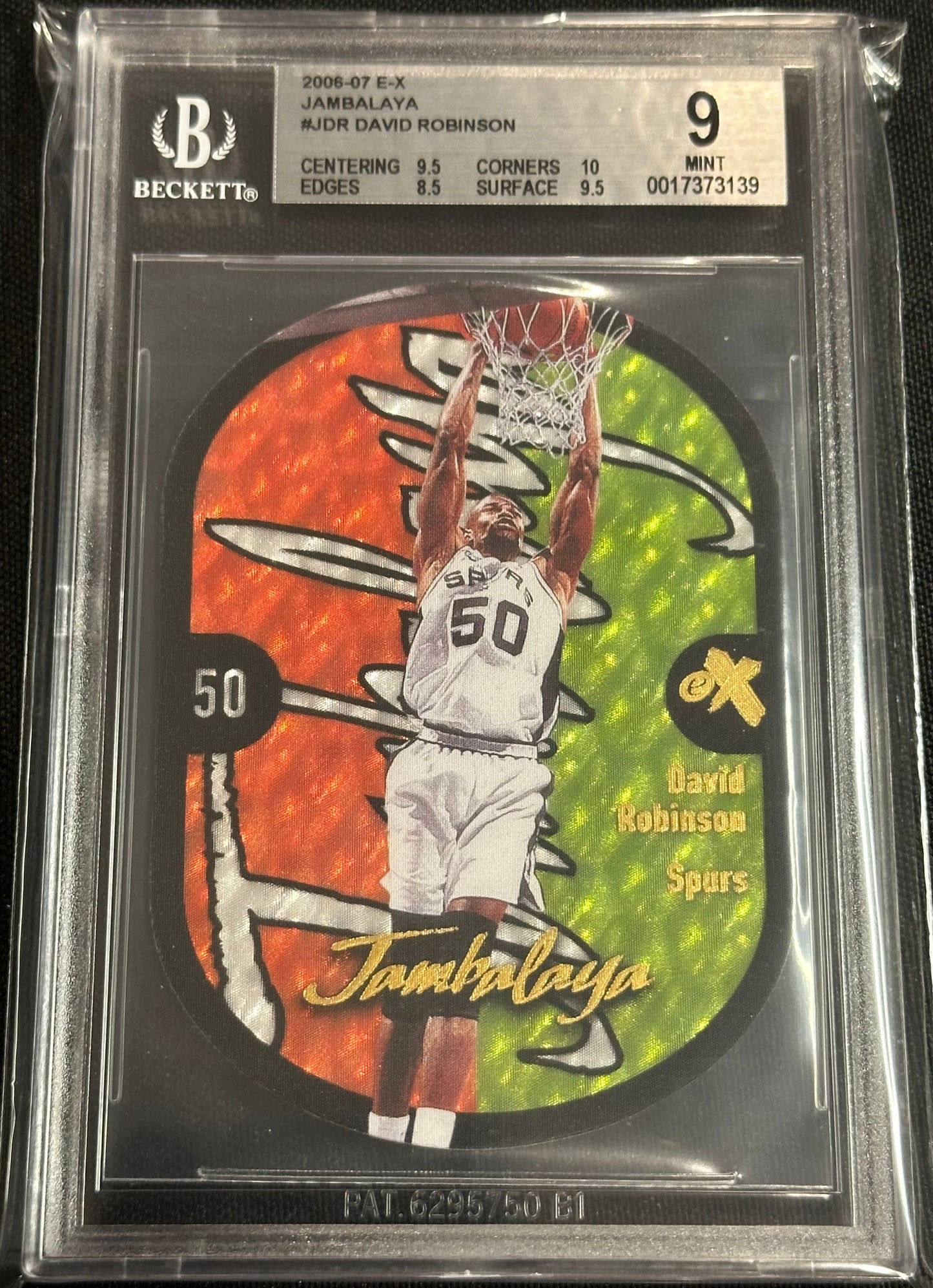 2006-07 E-X Jambalaya David Robinson #JDR BGS 9