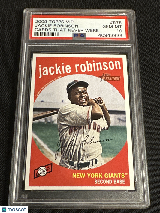 2009 Topps Vip Cards That Never Were Jackie Robinson #575 PSA 10