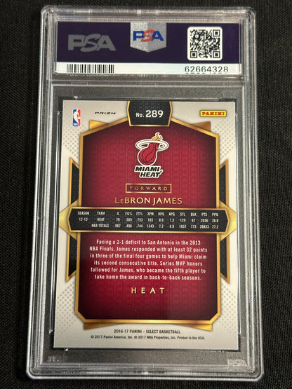 2016 Panini Select LeBron James #289 Silver Prizm PSA 10